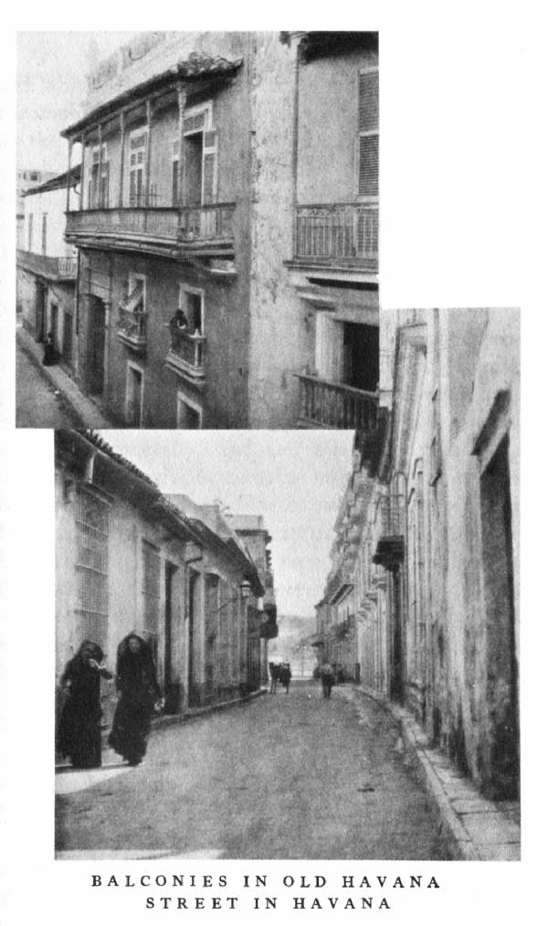 BALCONIES IN OLD HAVANA STREET IN HAVANA