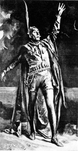 Copyrighted by the London Stereoscopic Co.
HENRY IRVING AS MEPHISTOPHELES IN "FAUST"
FROM THE DRAWING BY BERNARD PARTRIDGE