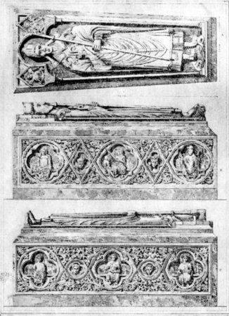 MONUMENT OF BISHOP MARSHALL (FROM BRITTON'S 'EXETER,' 1826).