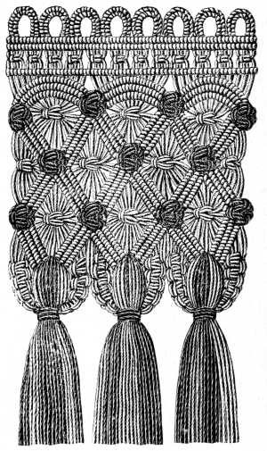 FIG. 578. FRINGE WITH SHELL KNOTS.