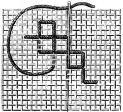 FIG. 310. TWO-SIDED LINE STITCH. FORWARD ROW.