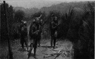 Natives in the jungle, Sumatra