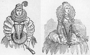 Forms of Corsets in the time of Elizabeth of England.