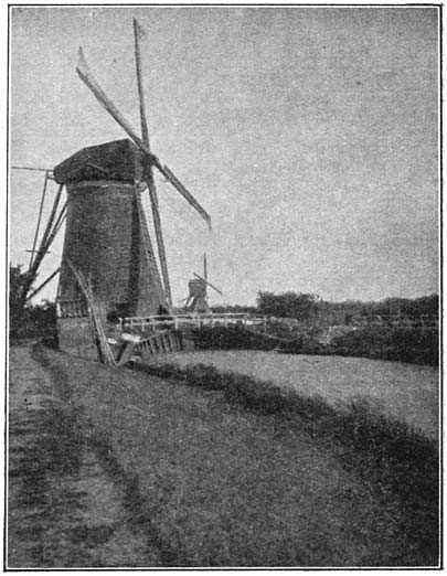 Watermolens bij den Kinderdijk.