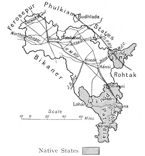 Fig. 85. Hissár with portions of Phulkian States etc.