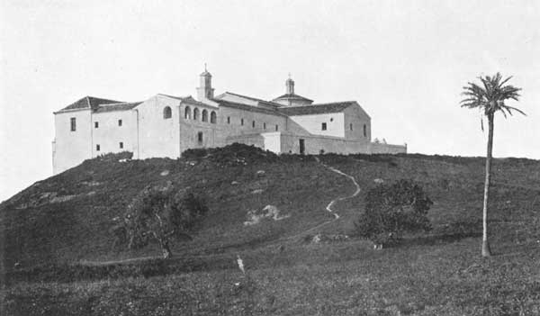 VIEW OF THE CONVENT OF SANTA MARIA DE LA RÁBIDA (HUELVA),
SPAIN, WHERE COLUMBUS TOOK REFUGE.
