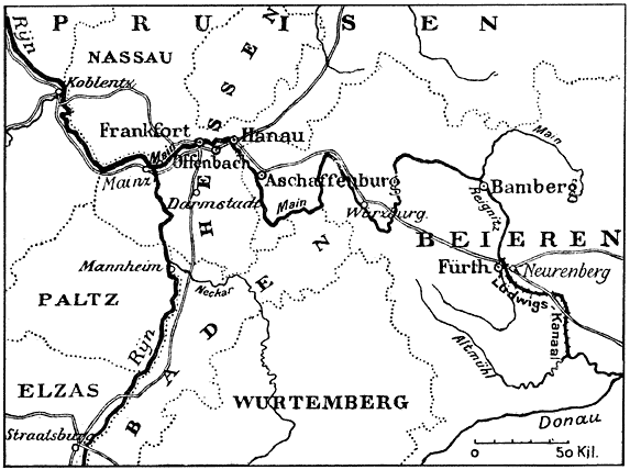 Een nieuw ontwerp voor een verbinding tusschen Rijn en Donau.