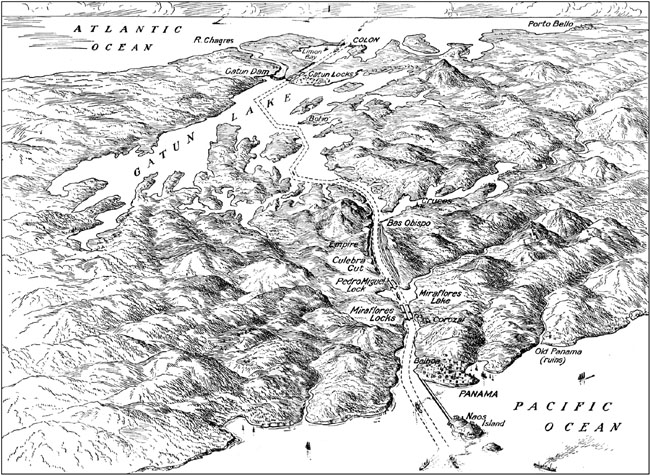 Map of Panama Canal