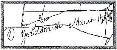 [Illustration: Goldsmith’s Autograph]