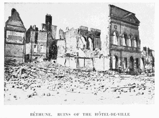 BTHUNE. RUINS OF THE HTEL-DE-VILLE