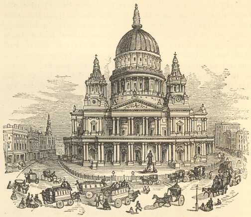 St. Paul’s Cathedral and Churchyard, from Ludgate Hill