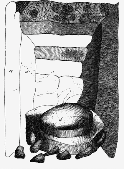 EASTERN RECESS OF CENTRAL CHAMBER, AS DRAWN BY MR. MOLYNEUX IN 1724.
(Fac-simile.)