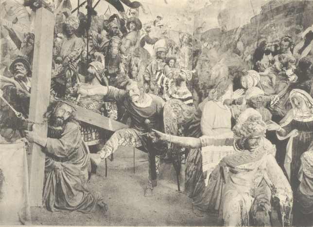 Plate XII.  Tabachetti’s “Journey to Calvary.”
 General view to the right
