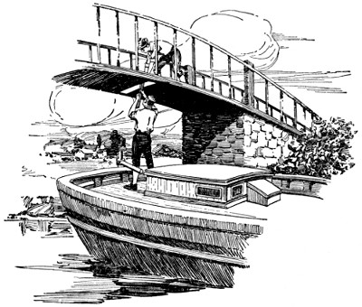 Loading vessel through the deck of the bridge