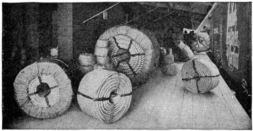 Coils of rope ready for shipping