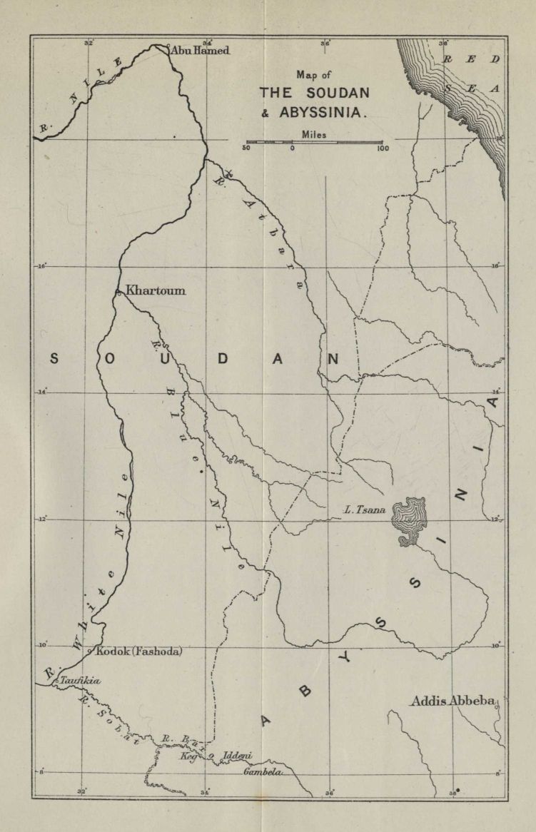 Map of THE SOUDAN & ABYSSINIA