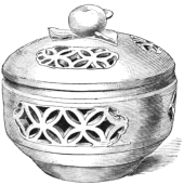 Fig. 111.—Raku Bowl; Green and Gold.

(A. A. Vantine & Co.)