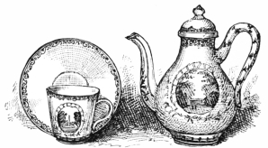 Fig. 268.—Sèvres Porcelain Tea-Set. (Curtis Coll.,
Boston Museum of Fine Arts.)