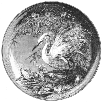 Fig. 333.—Minton Plaque, by Mussill. (Tiffany & Co.)