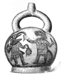 Fig. 377—Peruvian Water-vessel. (Smithsonian
Institution, 7242.)