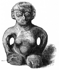 Fig. 398.—Terra-cotta from Ometepec—¼ size.