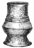 Fig. 402.—Vase found in a Mound at Gueguetenango,
Guatemala.