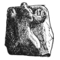 Fig. 424.—Fragment of Pottery, with Frog in Relief.
