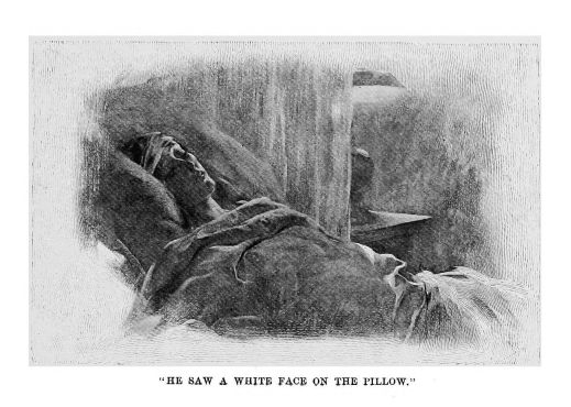 "HE SAW A WHITE FACE ON THE PILLOW."