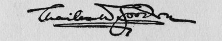 Signature of Charles W. Gordon (Ralph Connor)