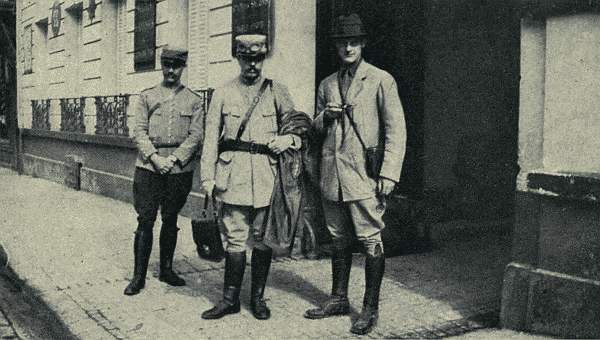 The author and his escorting officer starting for the front