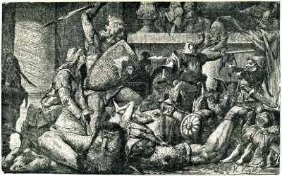 WOLFDIETERICH FIGHTS WITH DRUSIAN FOR HIS WIFE.