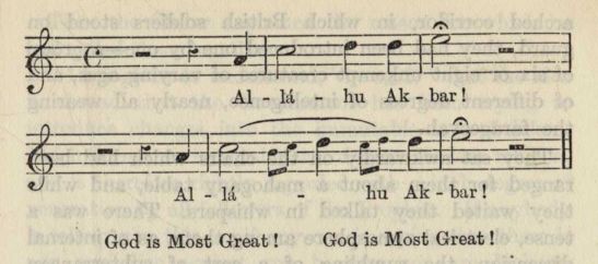 Music fragment: God is Most Great! God is Most Great!