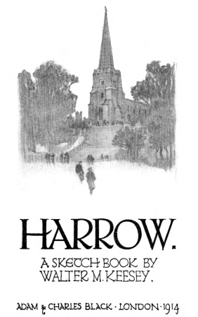 Image unavailable: Harrow Church ... title Page.