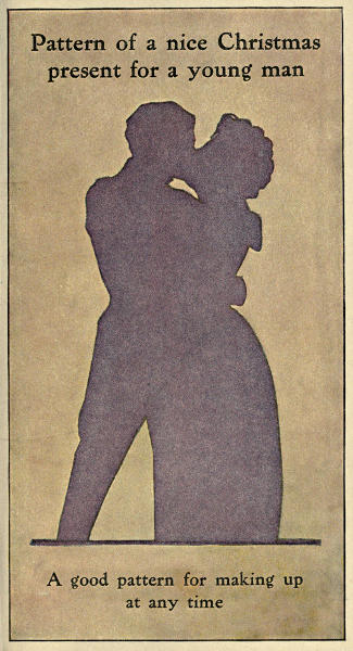Silhouette of kissing couple
