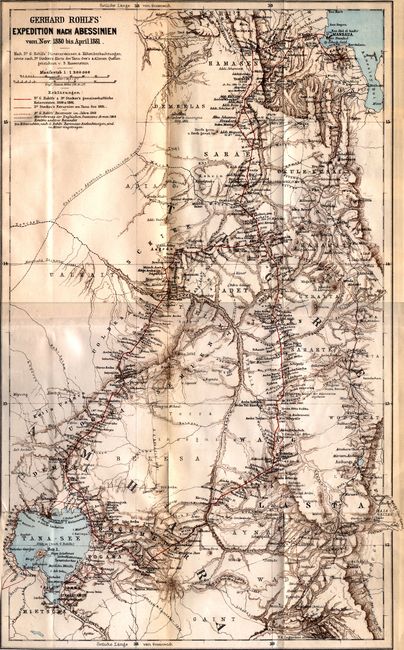 Karte der Expedition nach Abessinien