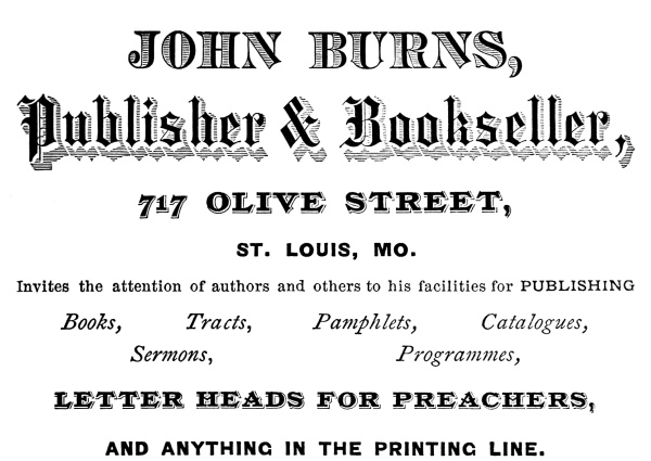 JOHN BURNS, Publisher and Bookseller