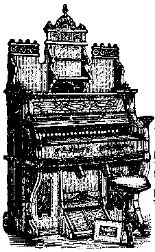 engraving of a pump organ