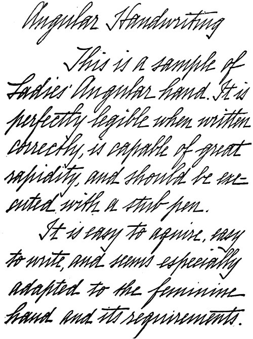 angular handwriting