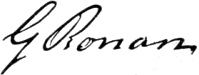 G Ronan (signature)
