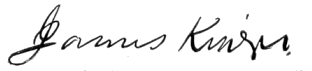 James Kinzie (signature)