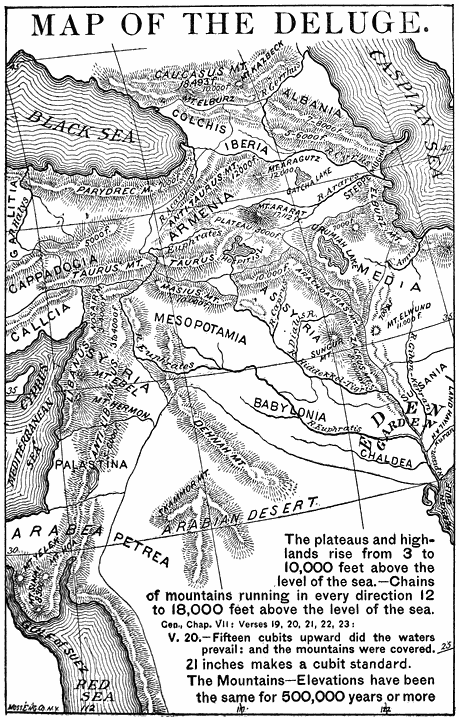 MAP OF THE DELUGE.