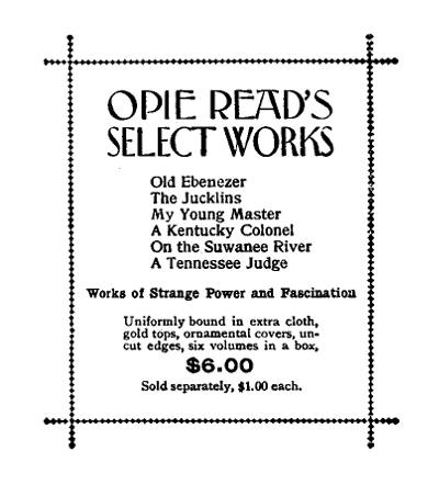 OPIE READ'S SELECT WORKS