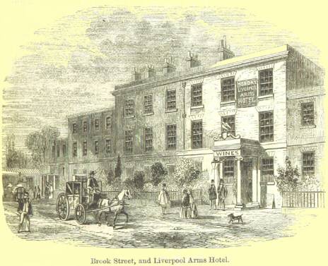 Brook Street, and Liverpool Arms Hotel