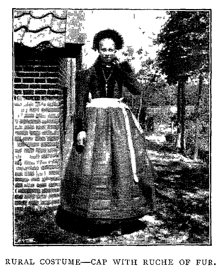 Rural Costume--Cap with Ruche of Fur.