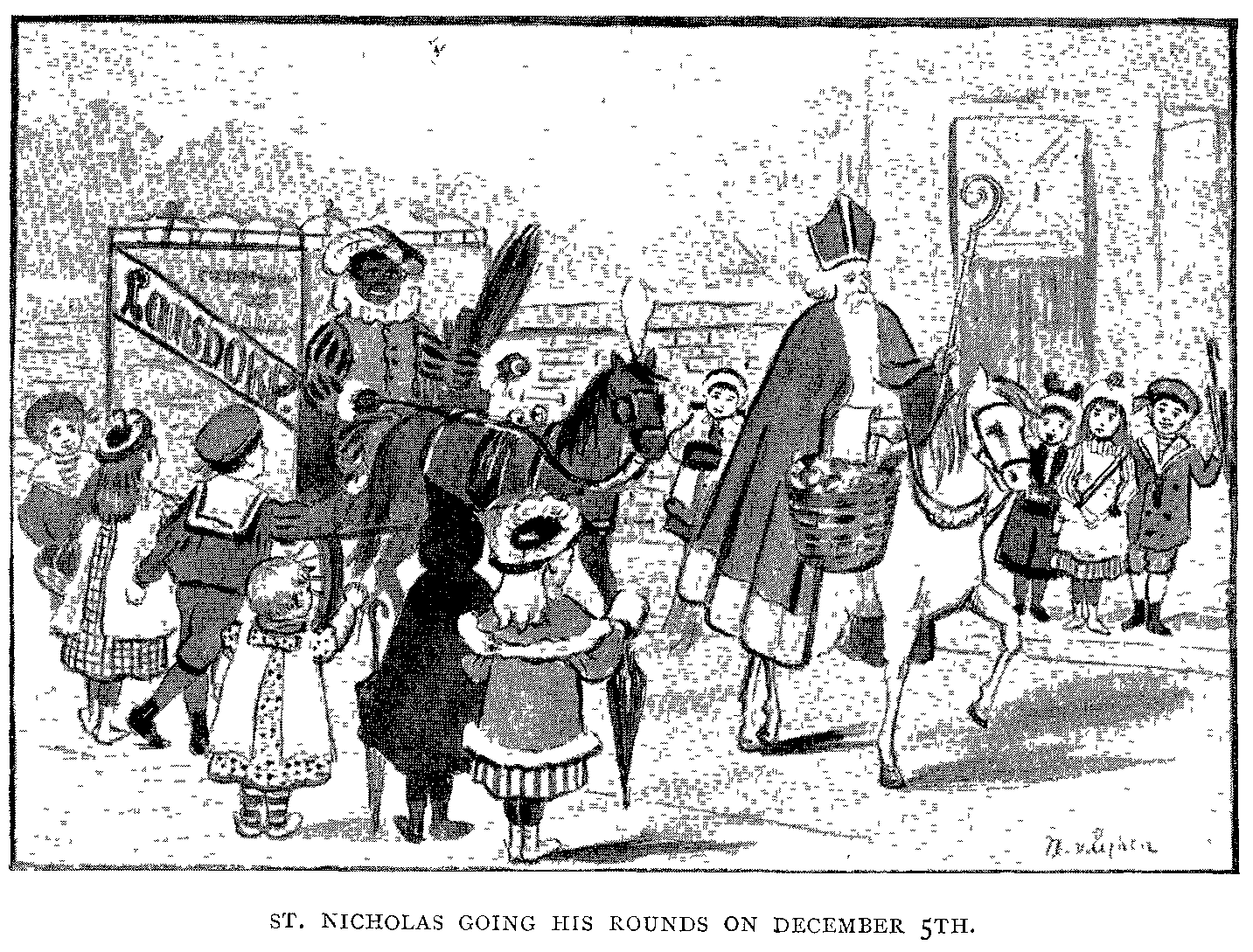 St. Nicholas Going His Rounds on December 5th.